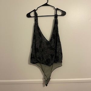 Free People Leopard Bodysuit size L